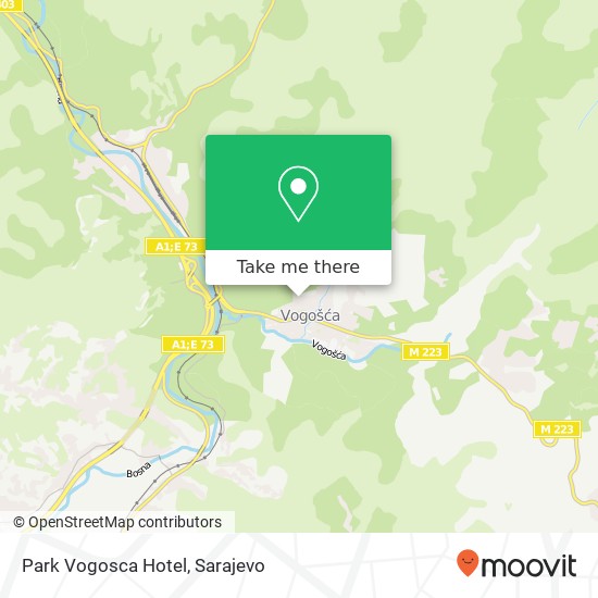 Park Vogosca Hotel map