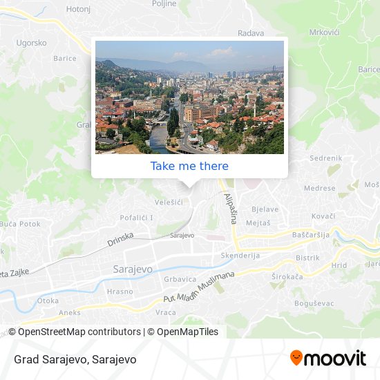 Grad Sarajevo map