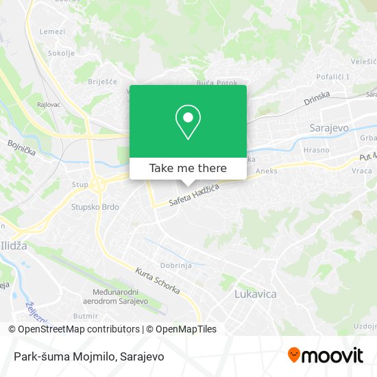 Park-šuma Mojmilo map