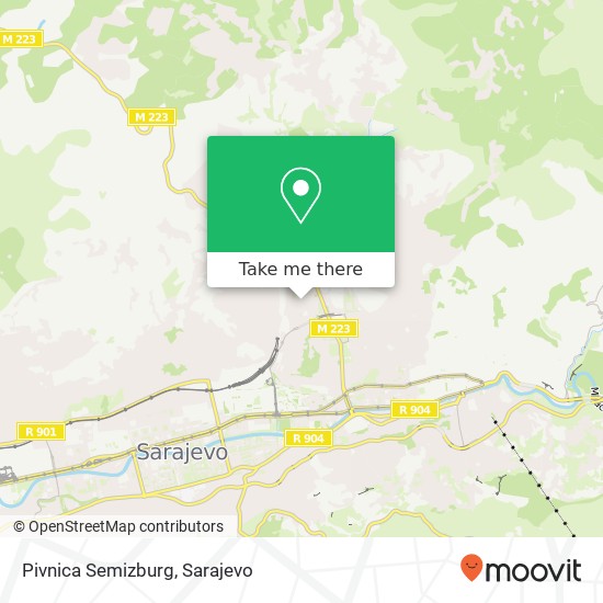 Pivnica Semizburg mapa