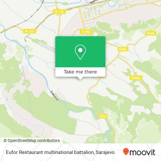 Eufor Restaurant multinational battalion map