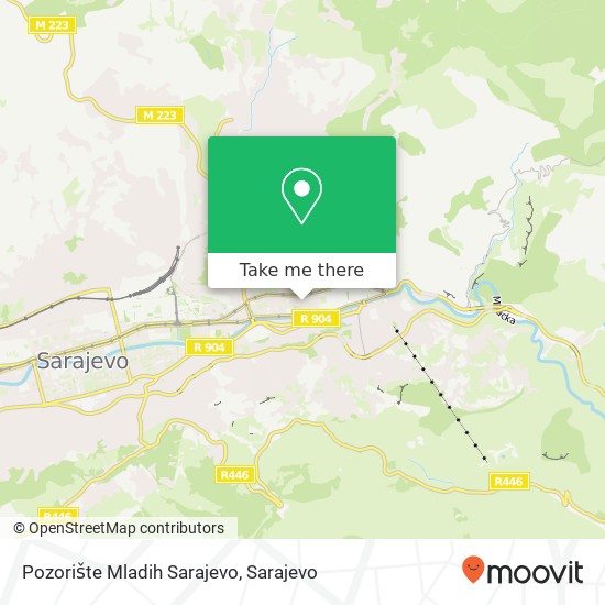 Pozorište Mladih Sarajevo map