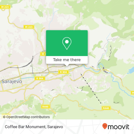 Coffee Bar Monument map