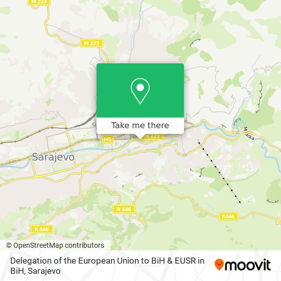 Delegation of the European Union to BiH & EUSR in BiH map