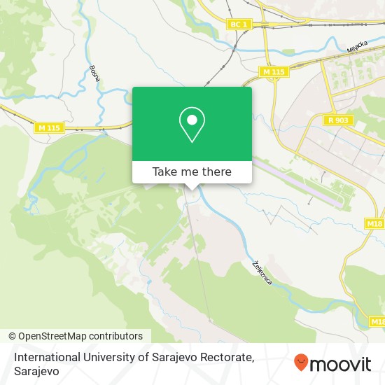 International University of Sarajevo Rectorate mapa