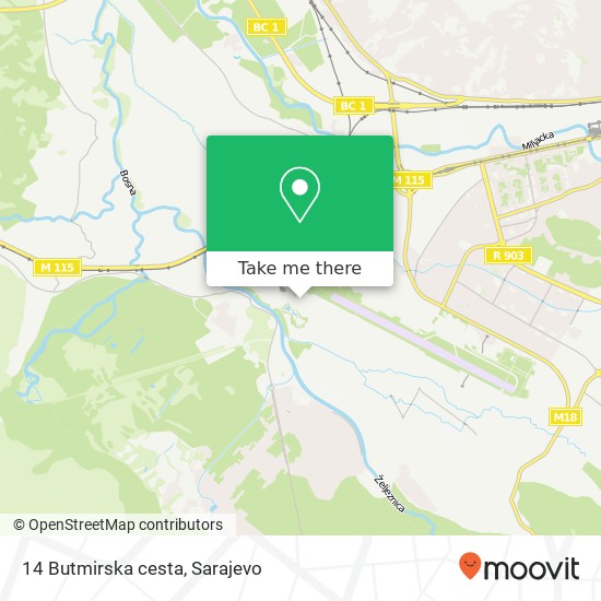 14 Butmirska cesta mapa