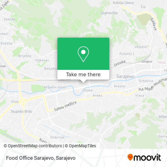 Food Office Sarajevo map