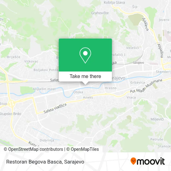 Restoran Begova Basca map