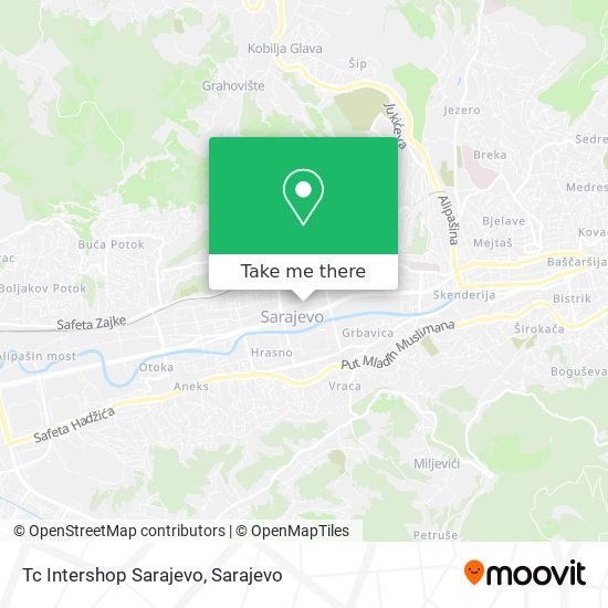 Tc Intershop Sarajevo map