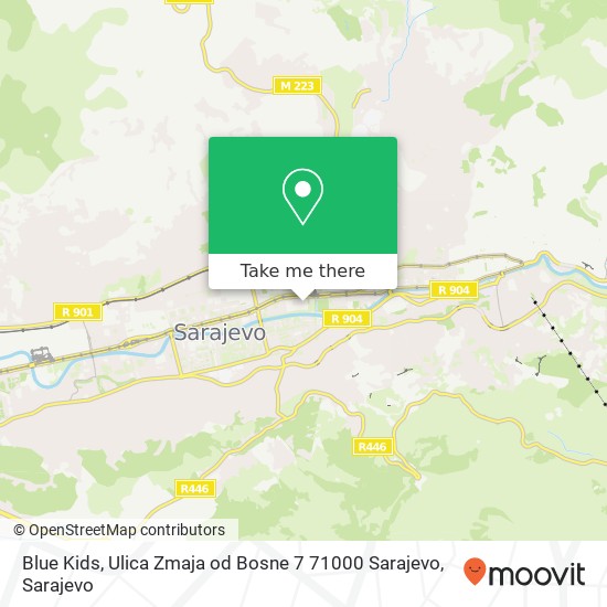 Blue Kids, Ulica Zmaja od Bosne 7 71000 Sarajevo mapa