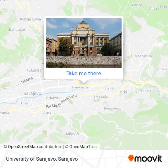 University of Sarajevo mapa