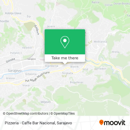 Pizzeria - Caffe Bar Nacional mapa