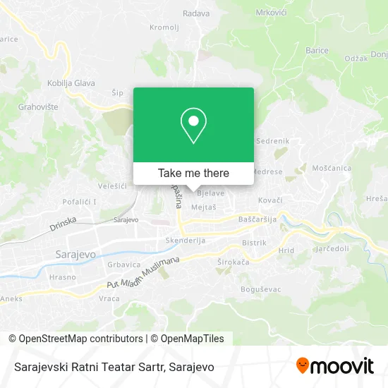 Sarajevski Ratni Teatar Sartr map