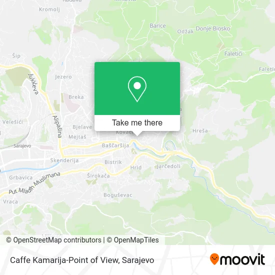 Caffe Kamarija-Point of View mapa