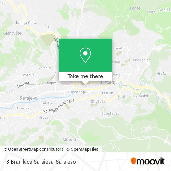 3 Branilaca Sarajeva map
