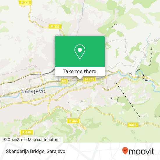Skenderija Bridge map