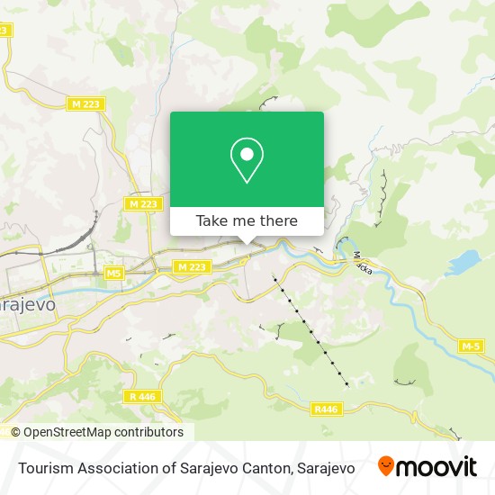 Tourism Association of Sarajevo Canton map