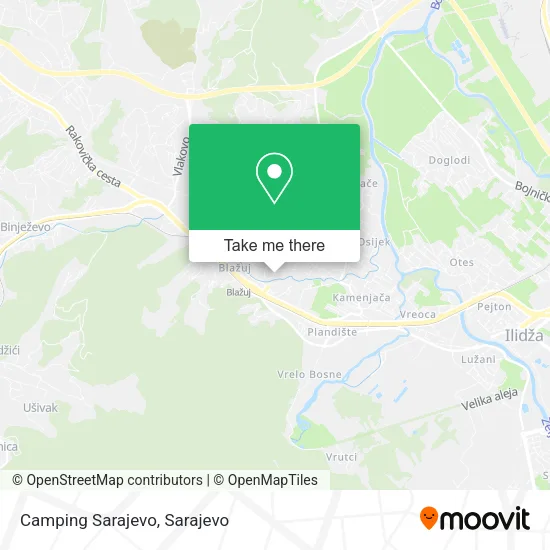Karta Camping Sarajevo