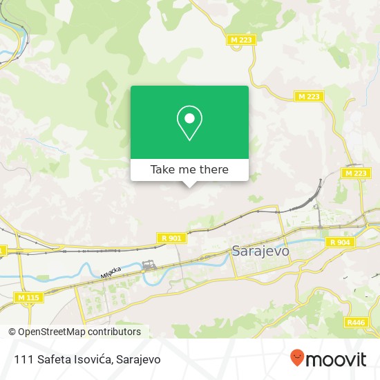 111 Safeta Isovića map