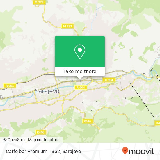 Caffe bar Premium 1862 map