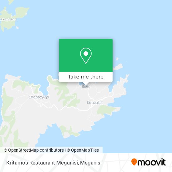 Kritamos Restaurant Meganisi map