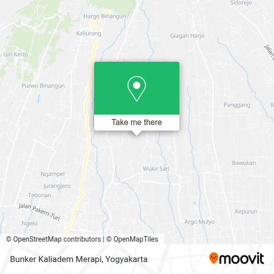 Bunker Kaliadem Merapi map