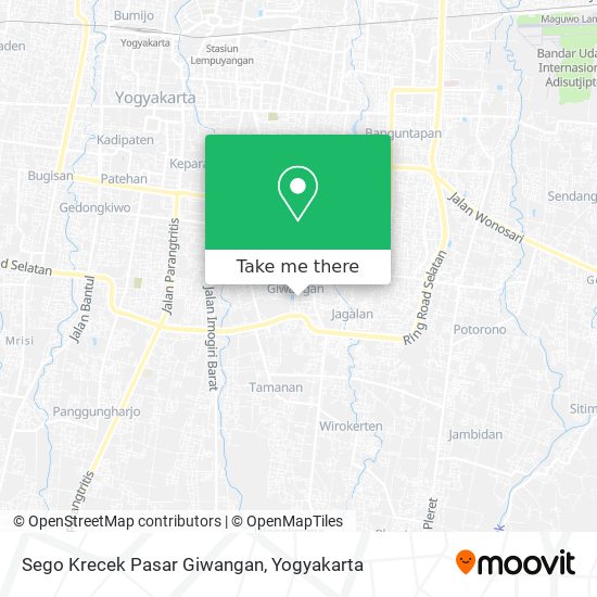 Sego Krecek Pasar Giwangan map