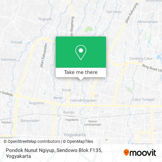 Pondok Nunut Ngiyup, Sendowo Blok F135 map