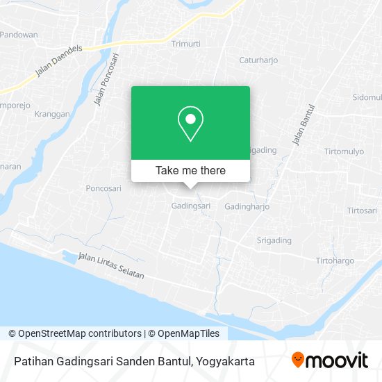 Patihan Gadingsari Sanden Bantul map