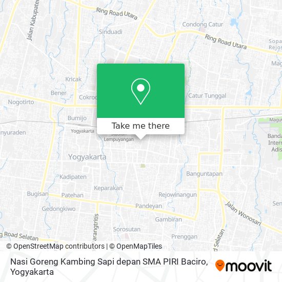Nasi Goreng Kambing Sapi depan SMA PIRI Baciro map