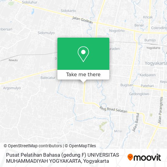 Pusat Pelatihan Bahasa (gedung F) UNIVERSITAS MUHAMMADIYAH YOGYAKARTA map