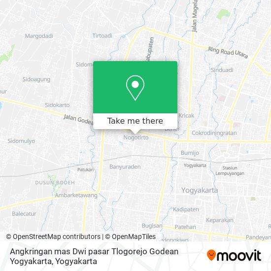 Angkringan mas Dwi pasar Tlogorejo Godean Yogyakarta map