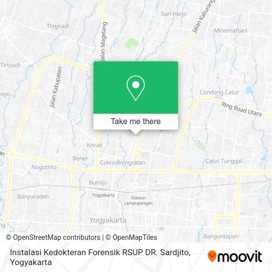 Instalasi Kedokteran Forensik RSUP DR. Sardjito map