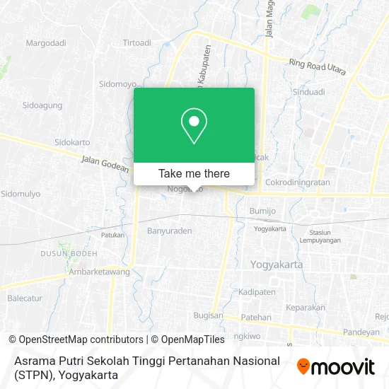 Asrama Putri Sekolah Tinggi Pertanahan Nasional (STPN) map