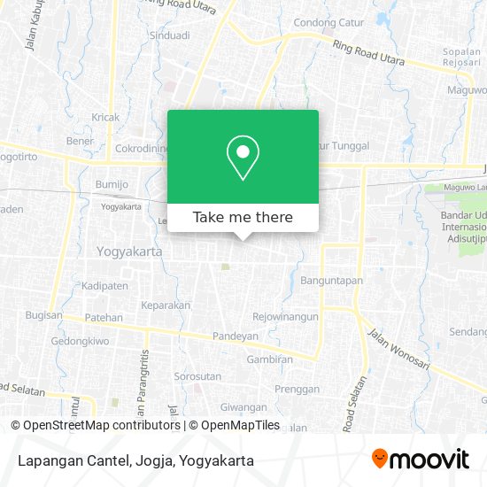 Lapangan Cantel, Jogja map