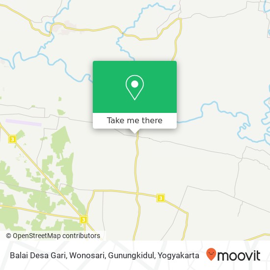 Balai Desa Gari, Wonosari, Gunungkidul map