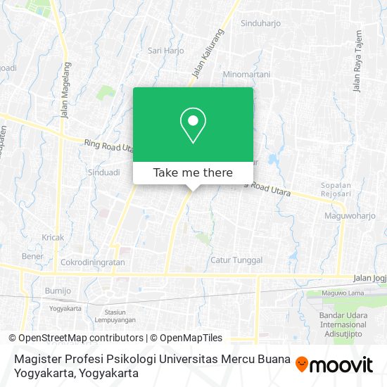 Magister Profesi Psikologi Universitas Mercu Buana Yogyakarta map