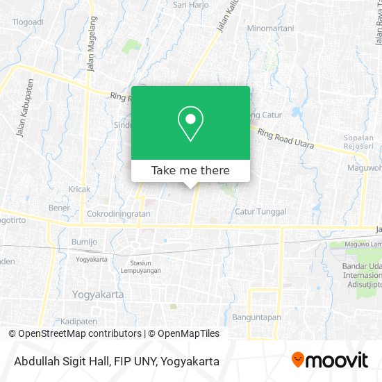 Abdullah Sigit Hall, FIP UNY map