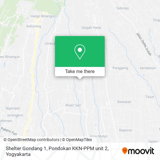 Shelter Gondang 1, Pondokan KKN-PPM unit 2 map