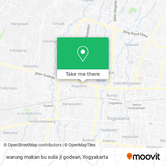 warung makan bu sulis jl godean map