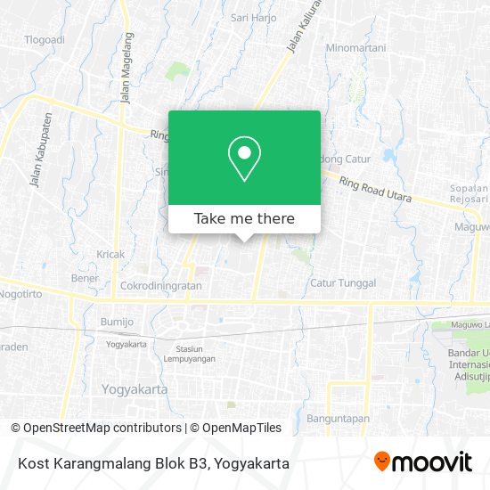 Kost Karangmalang Blok B3 map