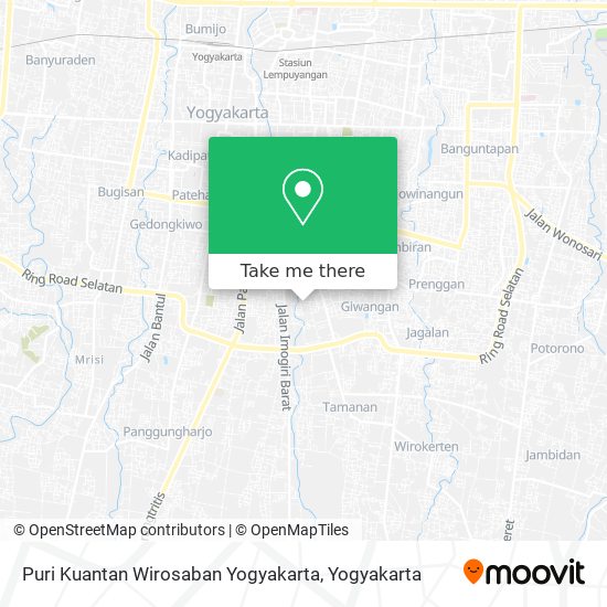 Puri Kuantan Wirosaban Yogyakarta map