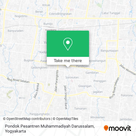 Pondok Pesantren Muhammadiyah Darussalam map