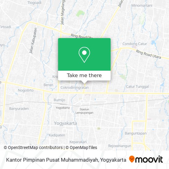 Kantor Pimpinan Pusat Muhammadiyah map