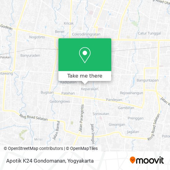 Apotik K24 Gondomanan map