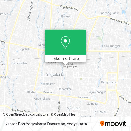Kantor Pos Yogyakarta Danurejan map
