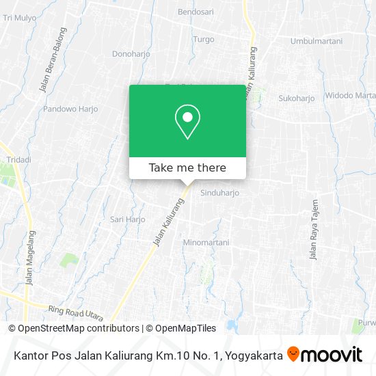 Kantor Pos Jalan Kaliurang Km.10 No. 1 map