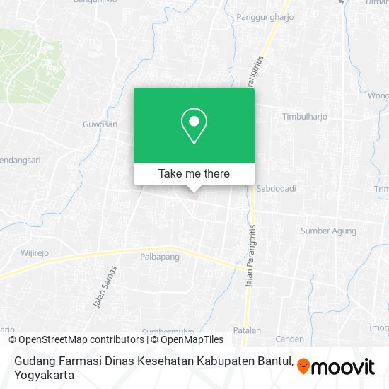 Gudang Farmasi Dinas Kesehatan Kabupaten Bantul map
