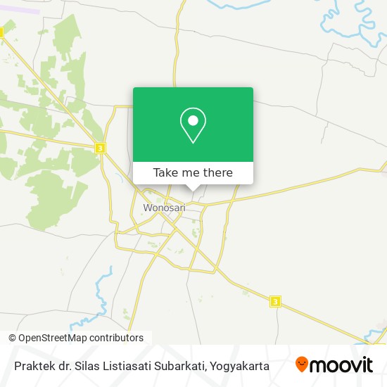 Praktek dr. Silas Listiasati Subarkati map