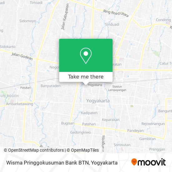 Wisma Pringgokusuman Bank BTN map